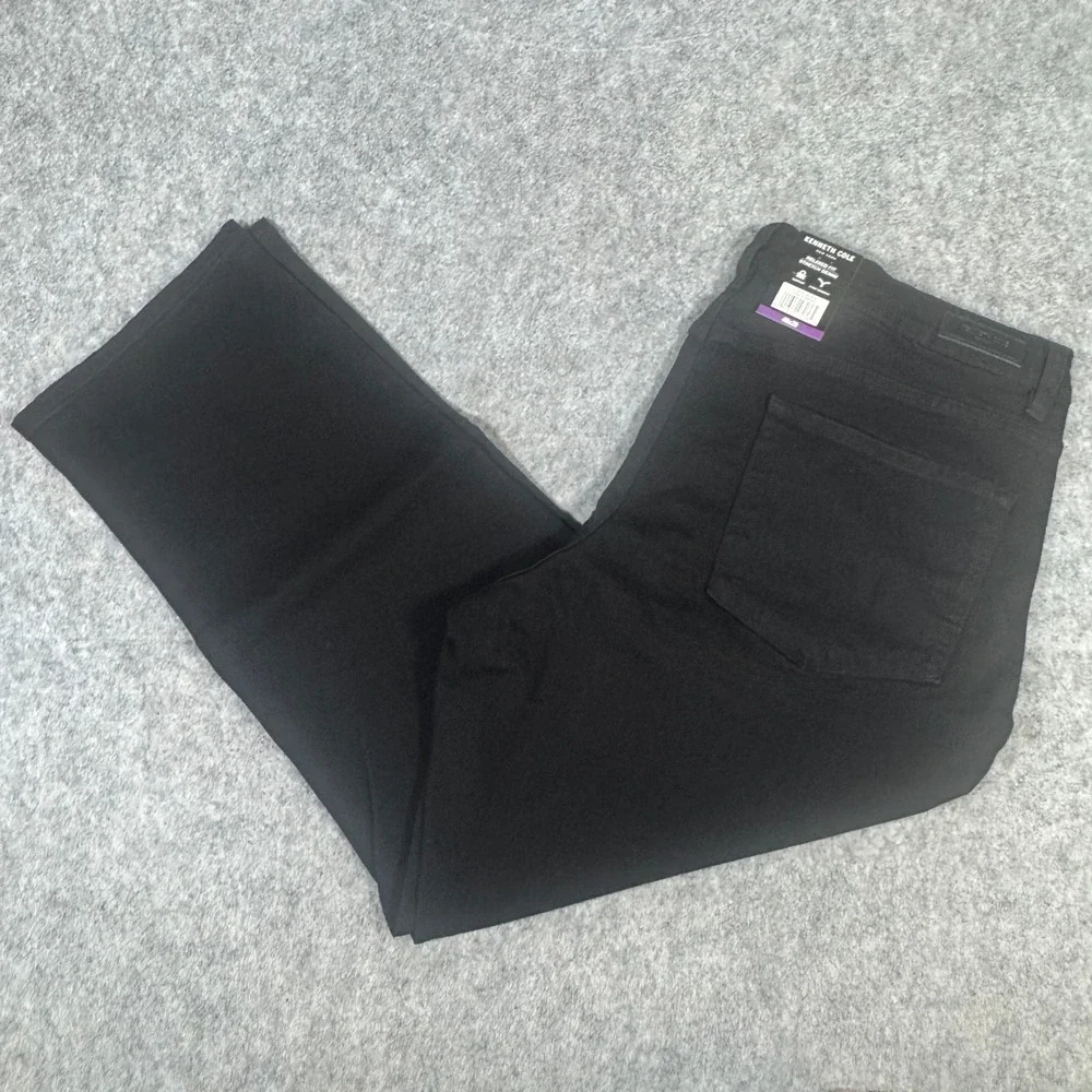 Kenneth Cole New York Mens Relaxed Fit Stretch Denim Jeans Black 40x29 NWT